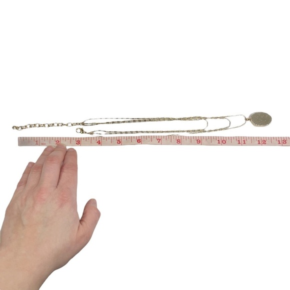 Baublebar Oval Druzy Gold Tone Multi Chain Layered Necklace - Picture 11 of 11